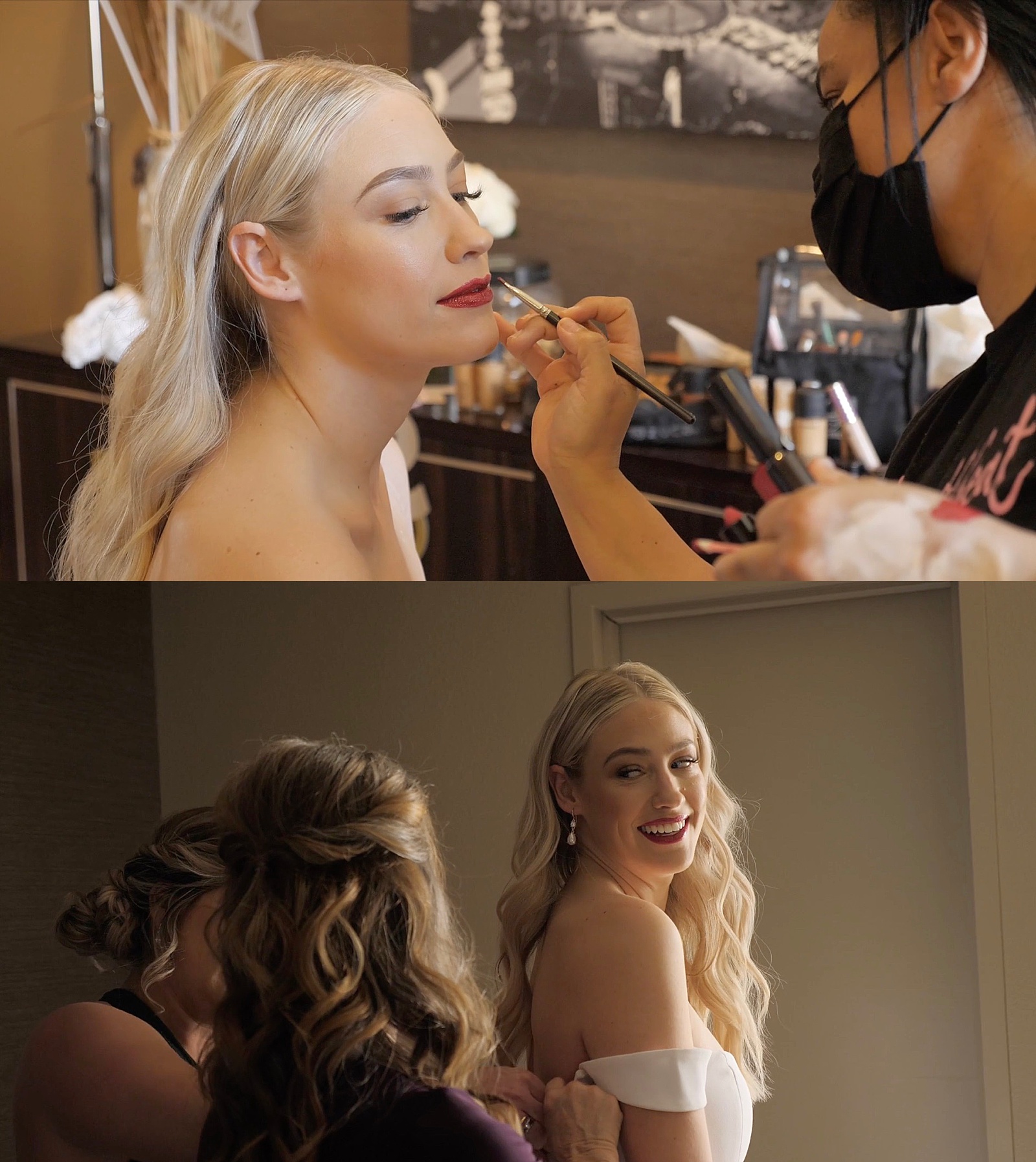 Bride getting ready by Las Vegas wedding videographer Cydne Robinson Films