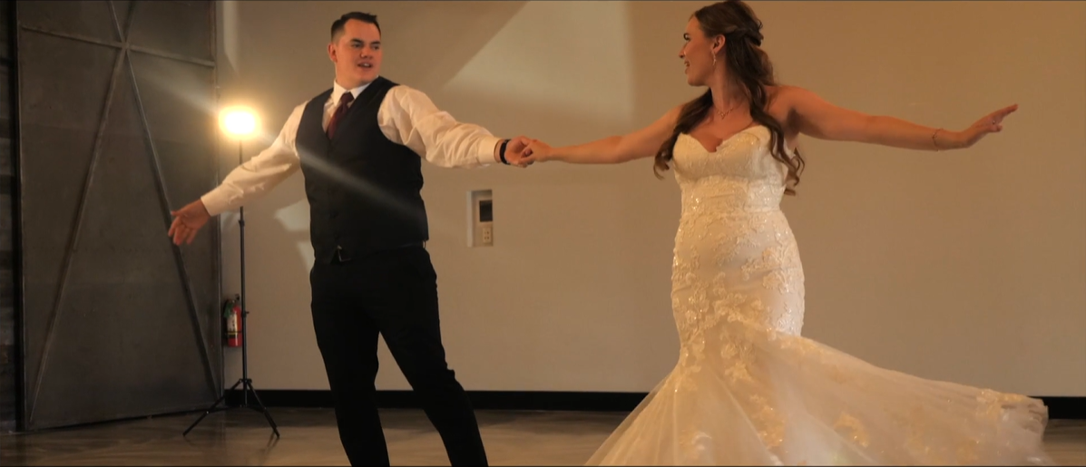 Newlyweds perform choreographed dance at reception by Cydne Robinson Films