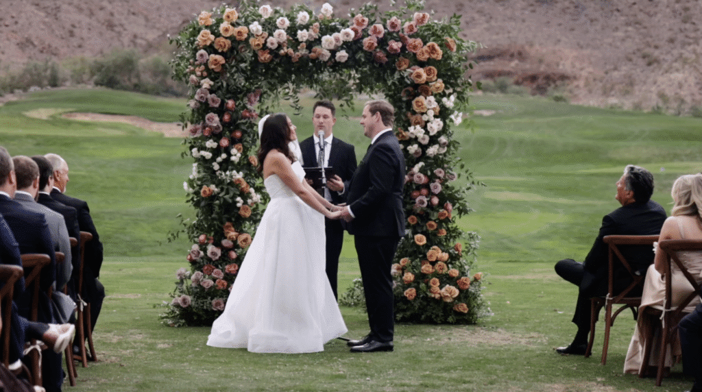 Emotional wedding ceremony videography in Nevada.